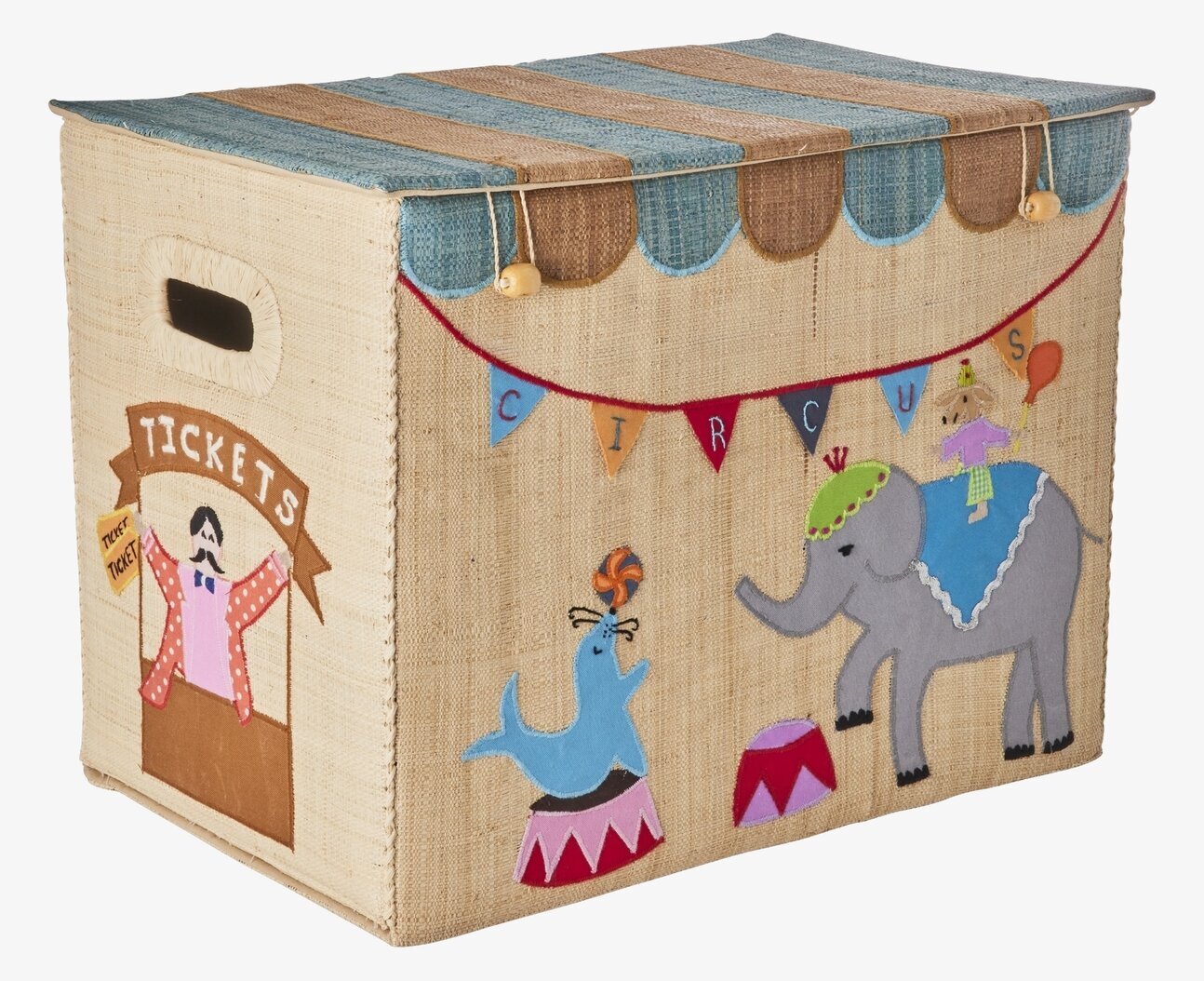 Förvaringskorg Circus Theme Large från Rice med cirkusmotiv