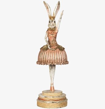 Kanin Ballerina Poly från A Lot Decoration på piedestal