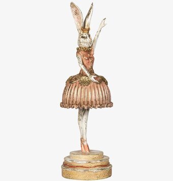 Kanin Ballerina Poly från A Lot Decoration i rosa klänning