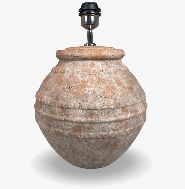 Lampfot Leggero Stripe Terra från Miljögården i terrakotta