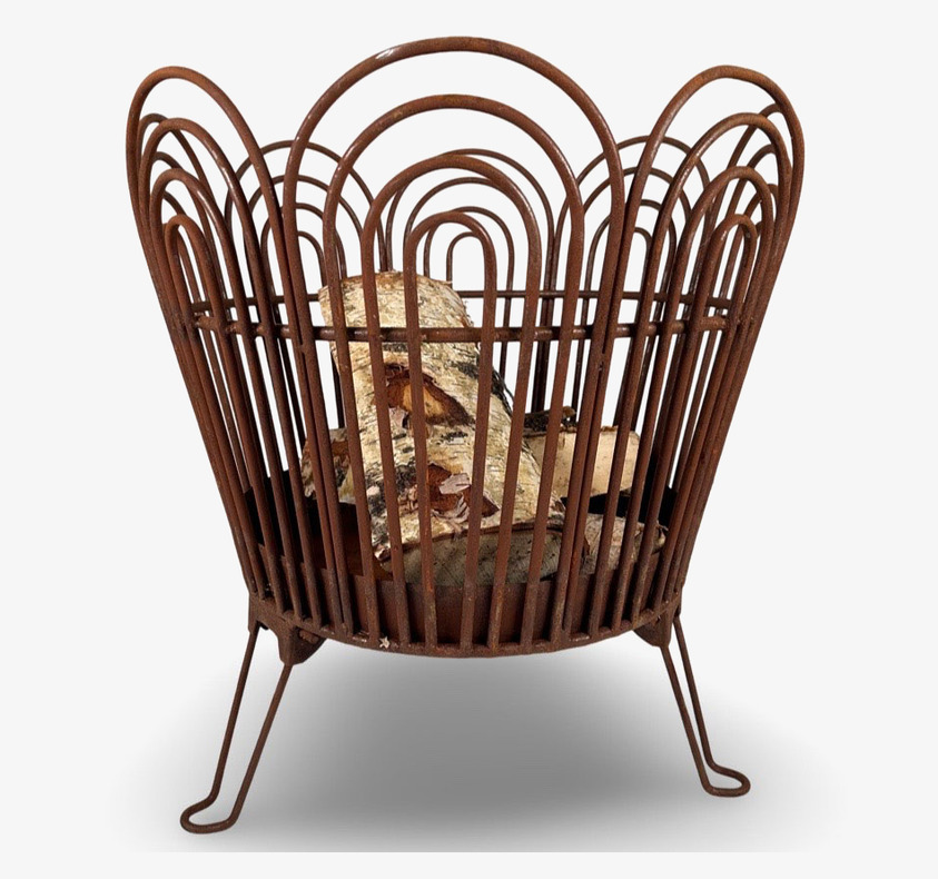 Eldkorg/Vedkorg Rost från Miljögården i rostigt stål