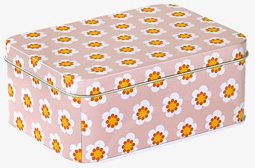 Liten Plåtburk Rosa Blommor från Blafre med charmig design
