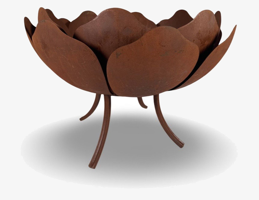 Eldfat Bloom Rost från Miljögården med blomformad design