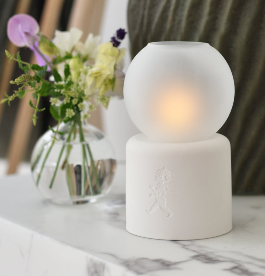 Värmeljuslykta Glob Vit Solstickan Ljusstakar Adventsstakar Ljushållare Ljushyllor