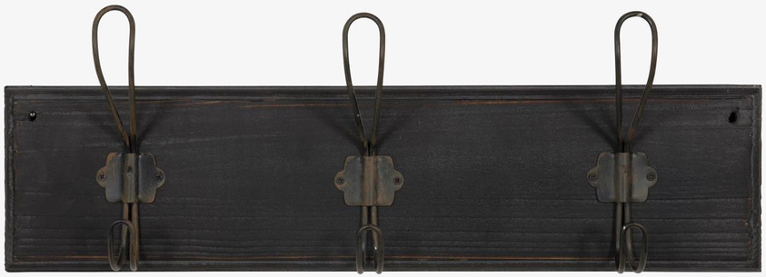 Klädhängare 3 krokar Svart IB Laursen Knoppar Väggknoppar