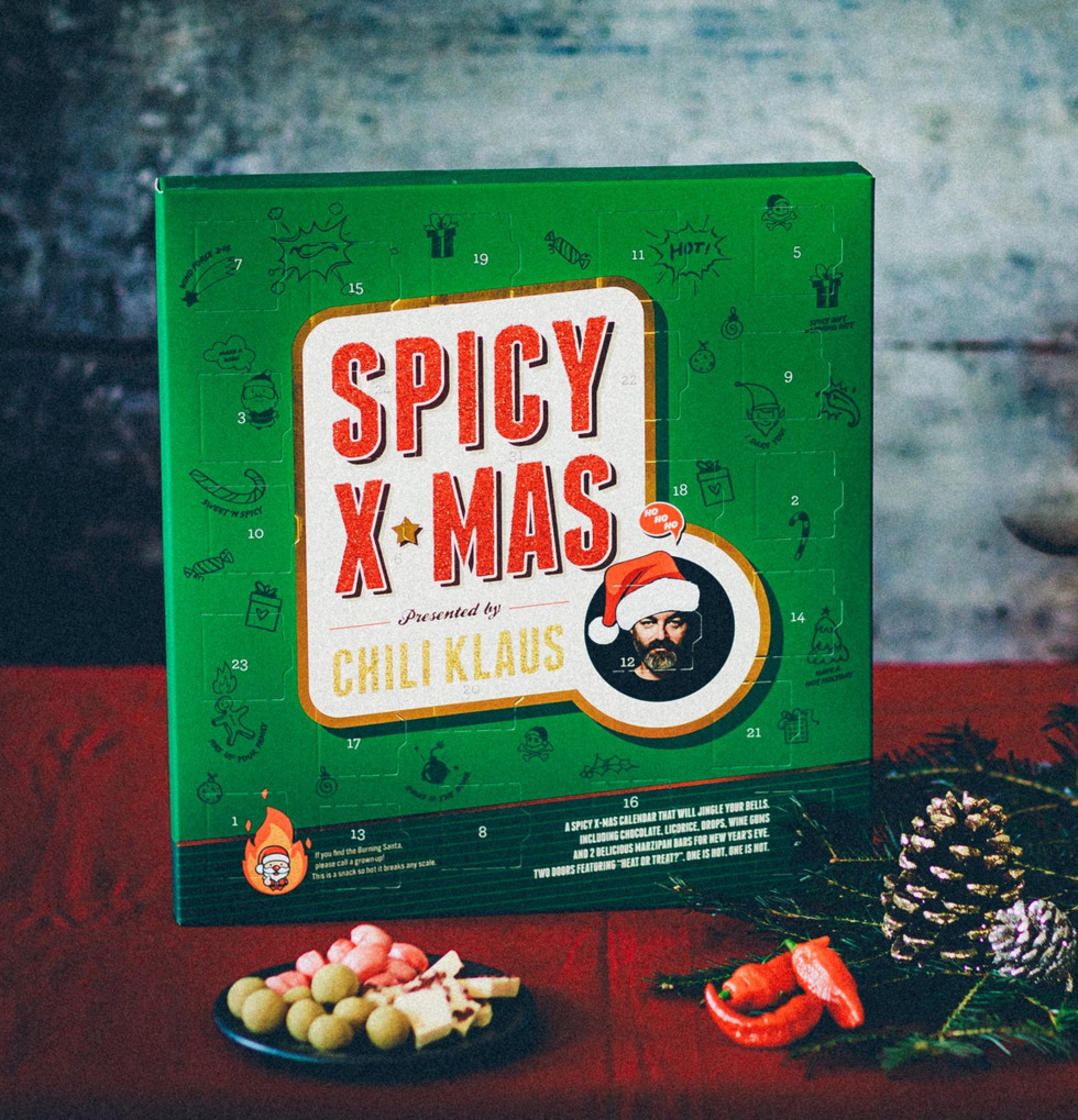 Adventskalender - Spicy X-mas by Chili Klaus Choklad Chokladstrutar