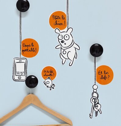 Knoppar med Stickers Alouette från Derriére la porte på vägg