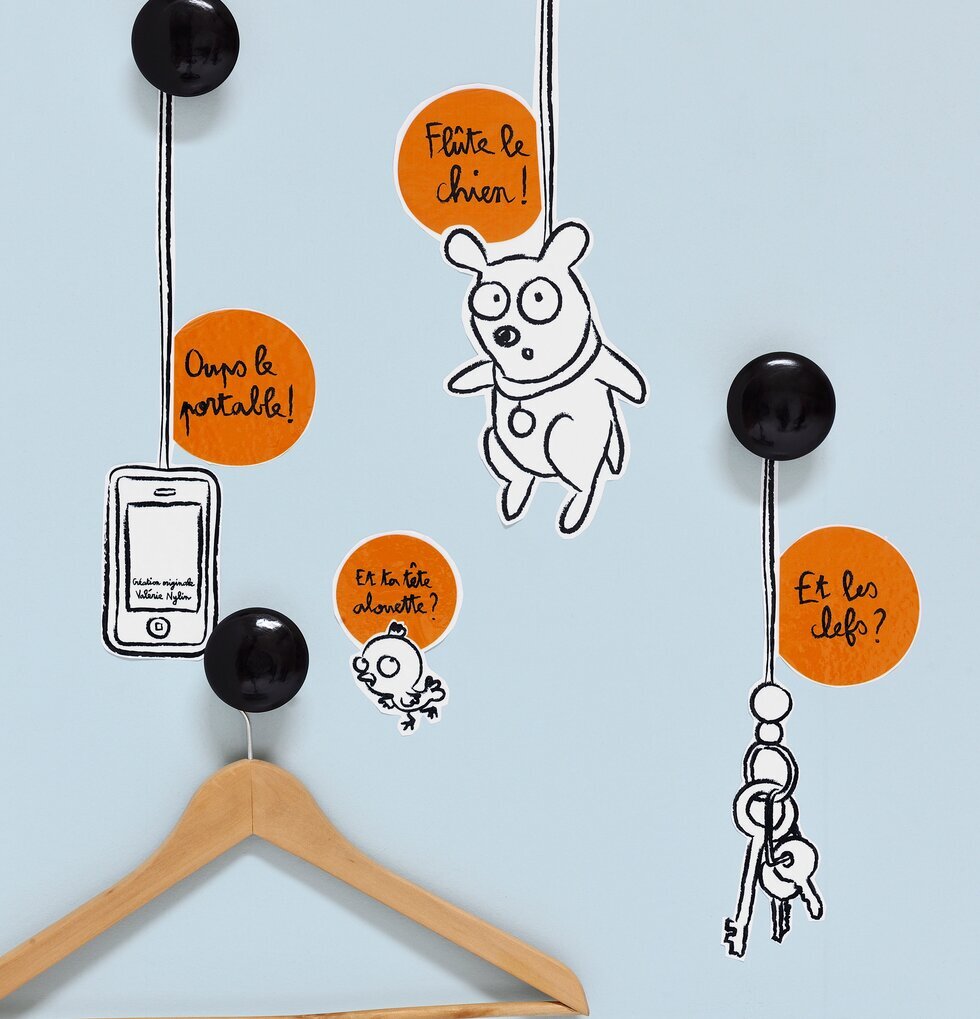 Knoppar med Stickers Alouette från Derriére la porte på vägg