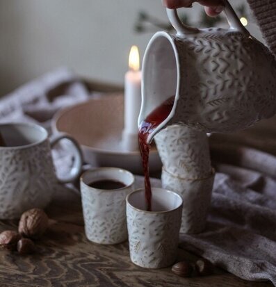 Bild av hemtrevlig atmosfär med vinterinspirerad design