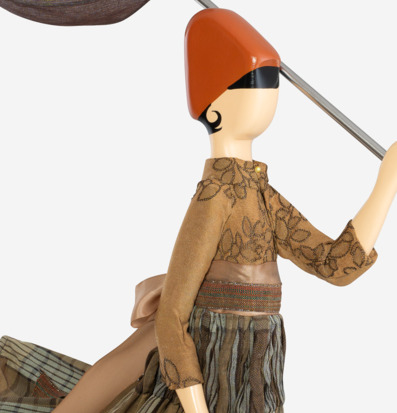 Bild av konstnärlig bordslampa med varm atmosfär