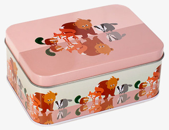 Liten Plåtburk Djur från Blafre med djurillustrationer