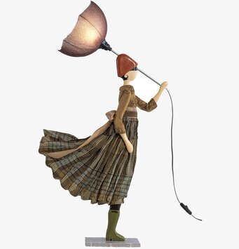 Bild av unik och fantasifull bordslampa med paraply