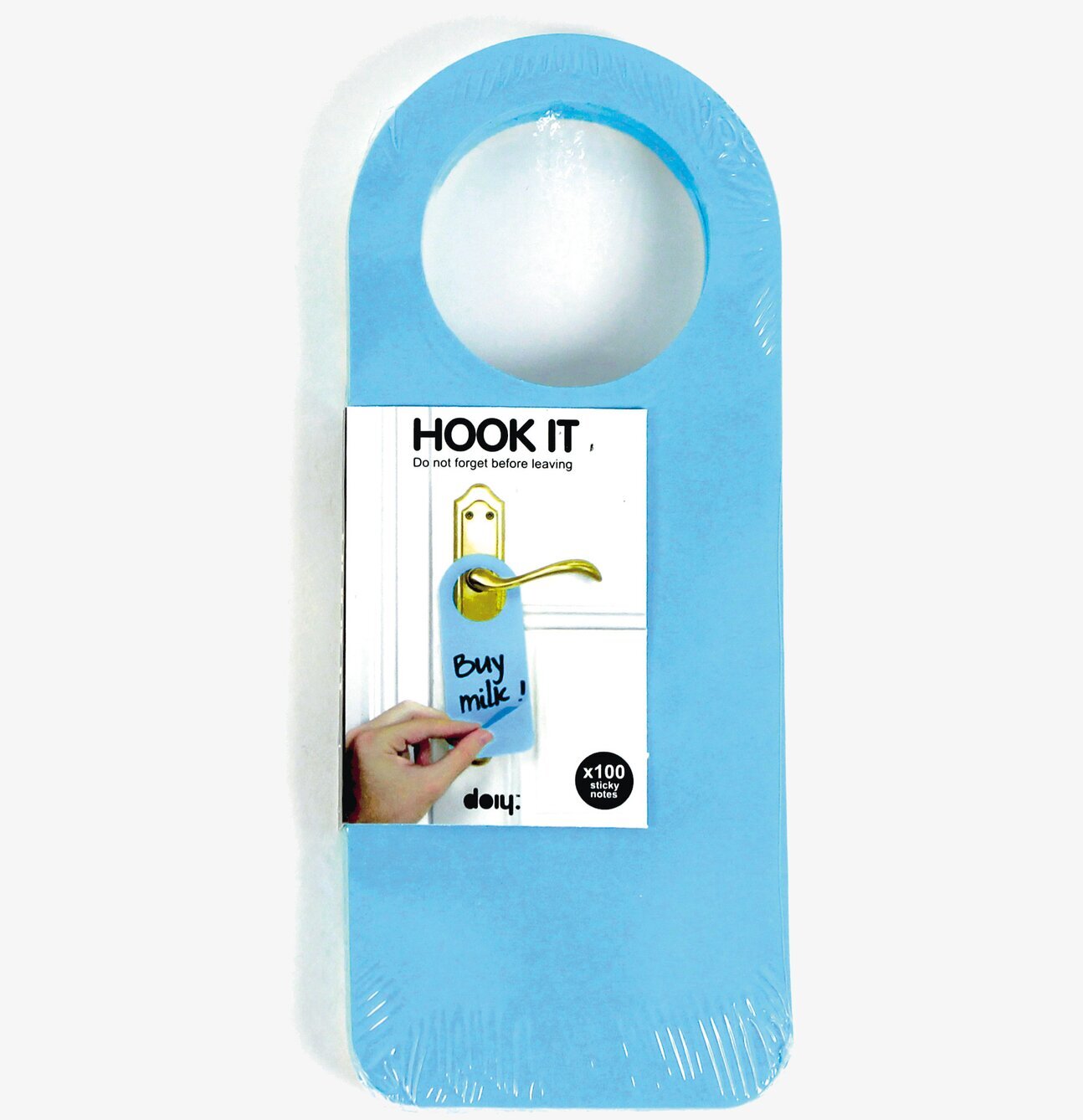 Post-It - Hook-It Blå från Propaganda på dörrhandtag