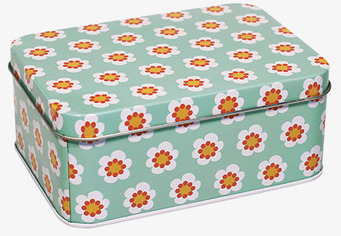 Liten Plåtburk Blommor från Blafre med blommigt mönster