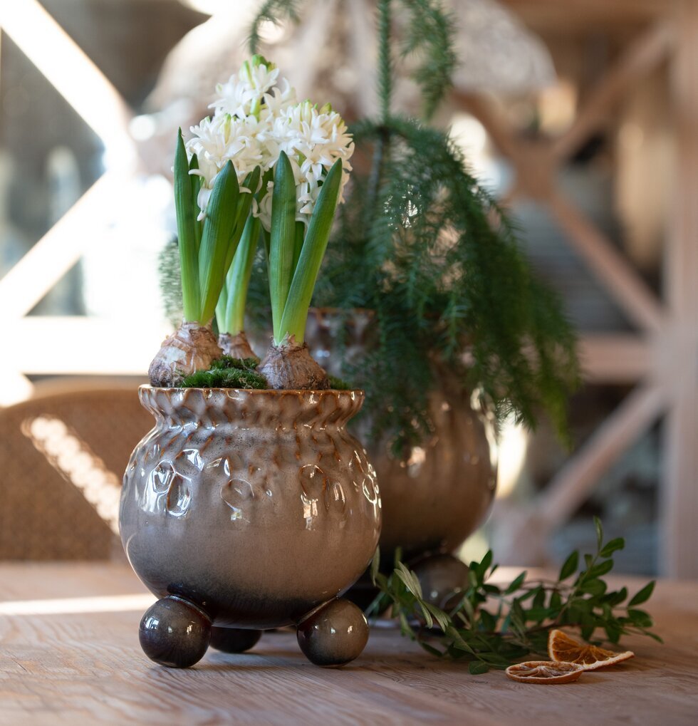 Anya Kruka Brunmelerad Stor Liten Wikholm Form Krukor Örtkrukor Glaskrukor