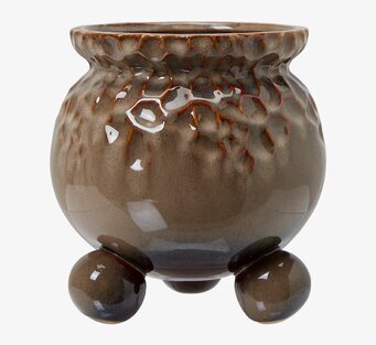 Anya Kruka Brunmelerad Liten Wikholm Form Krukor Örtkrukor Glaskrukor