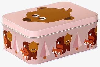 Liten Plåtburk Björn från Blafre med rosa bas och björnmotiv