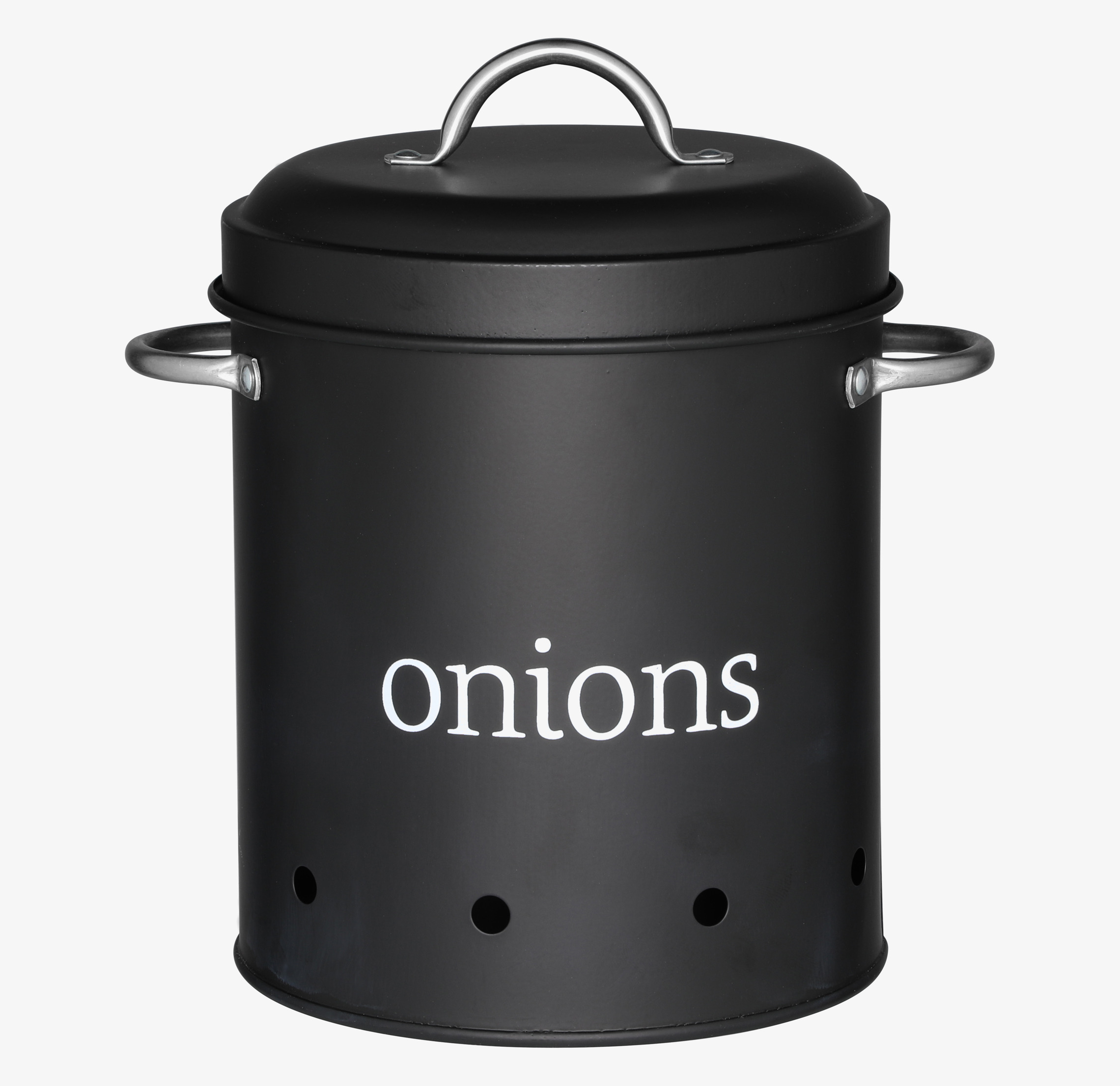 Plåtburk Lök Svart Maku Kitchen Life Plåtburkar Metallburkar