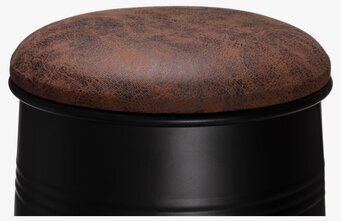 Bild av stilren och modern pall med läderliknande sits