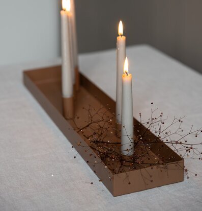 Ljusstake Med Magnetiska Ljushållare Brun Storefactory Ljusstakar Adventsstakar Ljushyllor