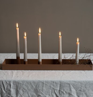 Ljusstake Med Magnetiska Ljushållare Brun Storefactory Ljusstakar Adventsstakar Ljushyllor