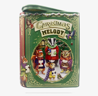 Bild av fantasifull plåtburk formad som en sagobok