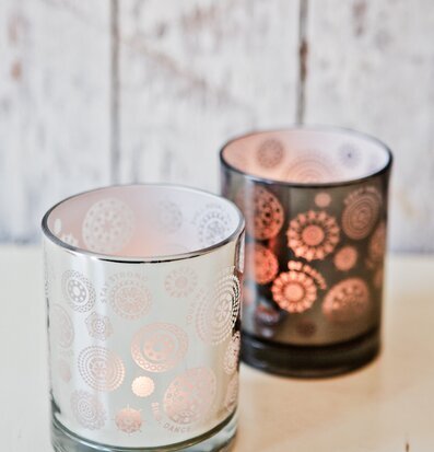 Sayings Röktonad - Majas Cottage, två röktonade ljuslyktor