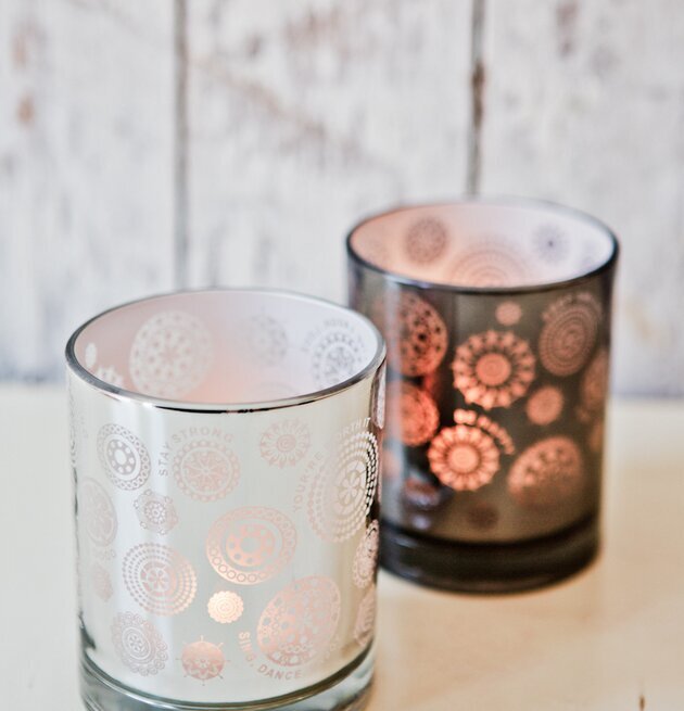 Sayings Röktonad - Majas Cottage, två röktonade ljuslyktor