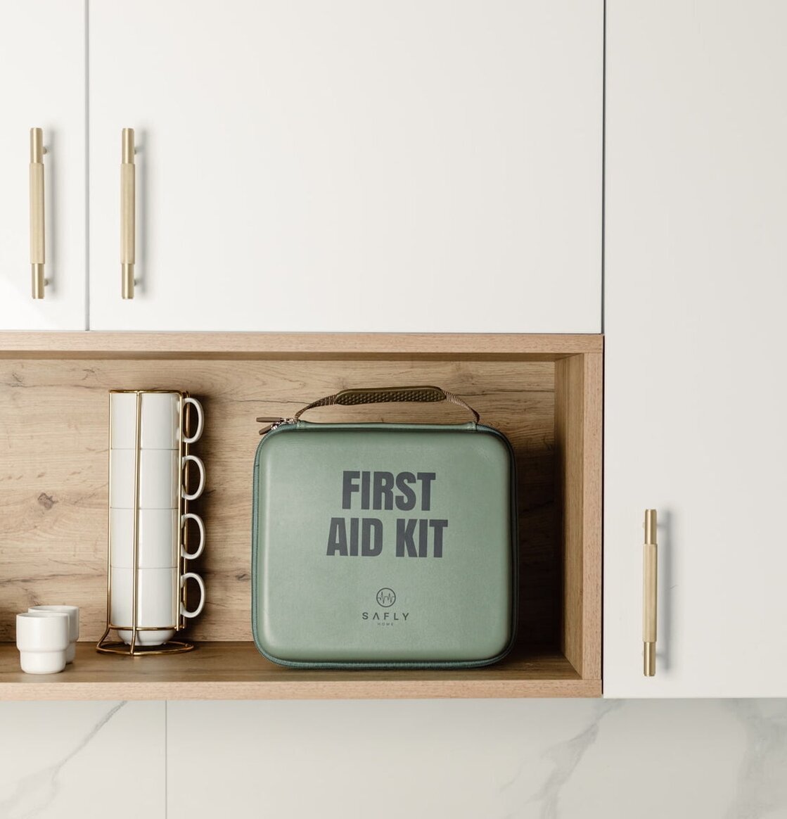 First Aid Kit Stor Grön Safly Förbandslådor Första hjälpen kit