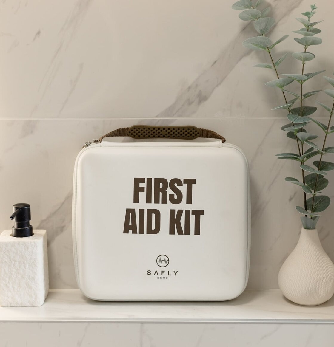 First Aid Kit Stor Vit Safly Förbandslådor Första hjälpen kit