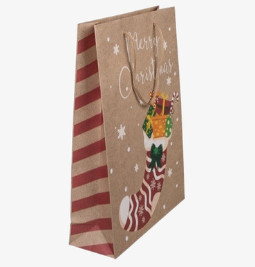 Påse Mellan Christmas Warms Bromma Kortförlag Presentinslagning Godispåsar Paket för presenter Papperspåsar kalaspåsar Presentband Tygband Band