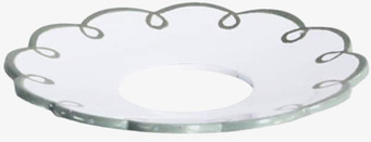 Bild av elegant ljusmanschett i vitt och grönt glas