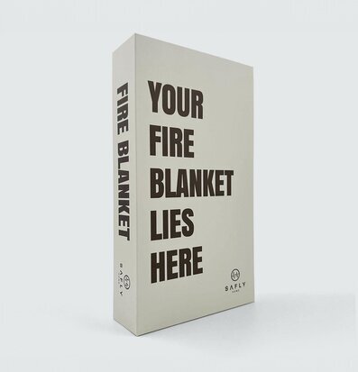 Bild av elegant brandfilt i minimalistisk förpackning