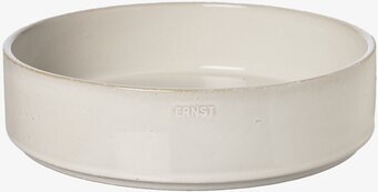 Bild av stilren rund ugnsform i naturlig vit nyans