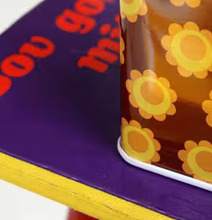 Liten box - Brun Bambi från Blafre med blommönster