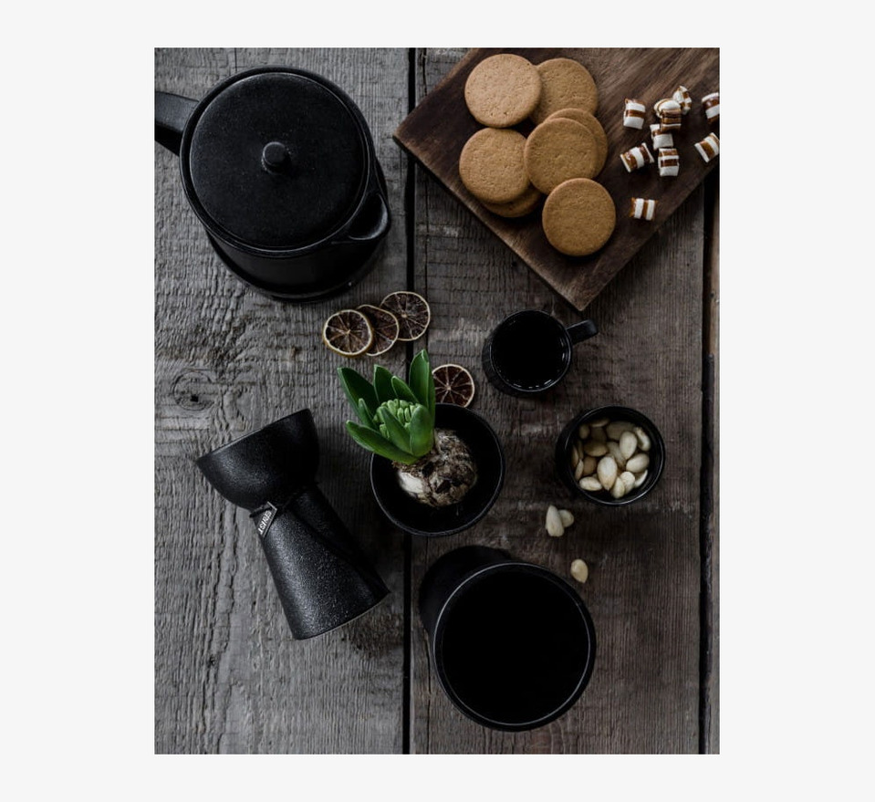 Glöggmugg Svart Glöggkanna Med Värmare Glöggskål 7.5cm Ernst Muggar/koppar i porslin, keramik, papper eller biologiskt material