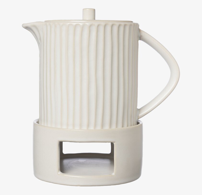 Glöggkanna Med Värmare Naturvit Ernst Kannor Tekannor (ej termos) Cooler tank med kran Glasburkar Vinboxar Glasflaskor