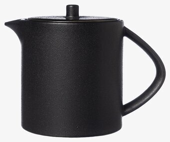 Bild av elegant, matt svart glöggkanna med värmare