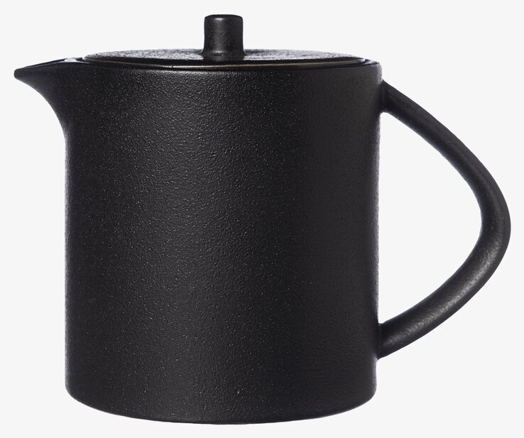 Bild av elegant, matt svart glöggkanna med värmare