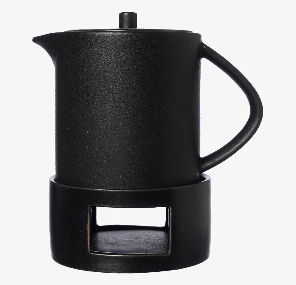 Glöggkanna Med Värmare Svart Ernst Kannor Tekannor (ej termos) Cooler tank med kran Glasburkar Vinboxar Glasflaskor