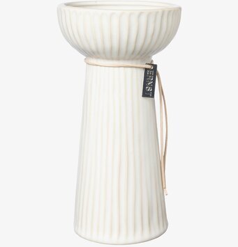 Bild av en elegant och mångsidig naturvit keramikvas