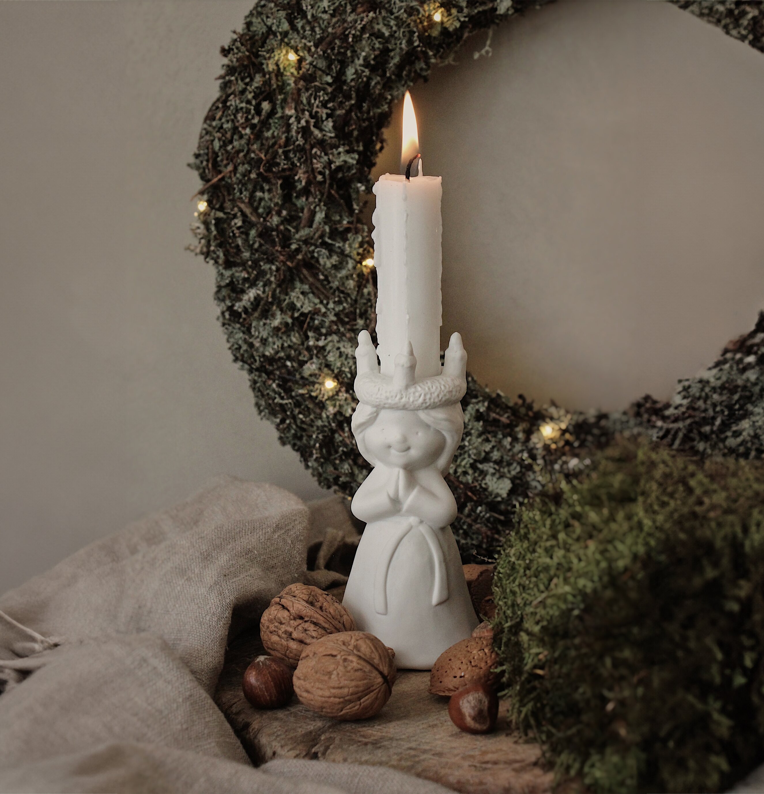 Ljushållare Lucia Majas Cottage Ljusstakar Adventsstakar Ljushyllor