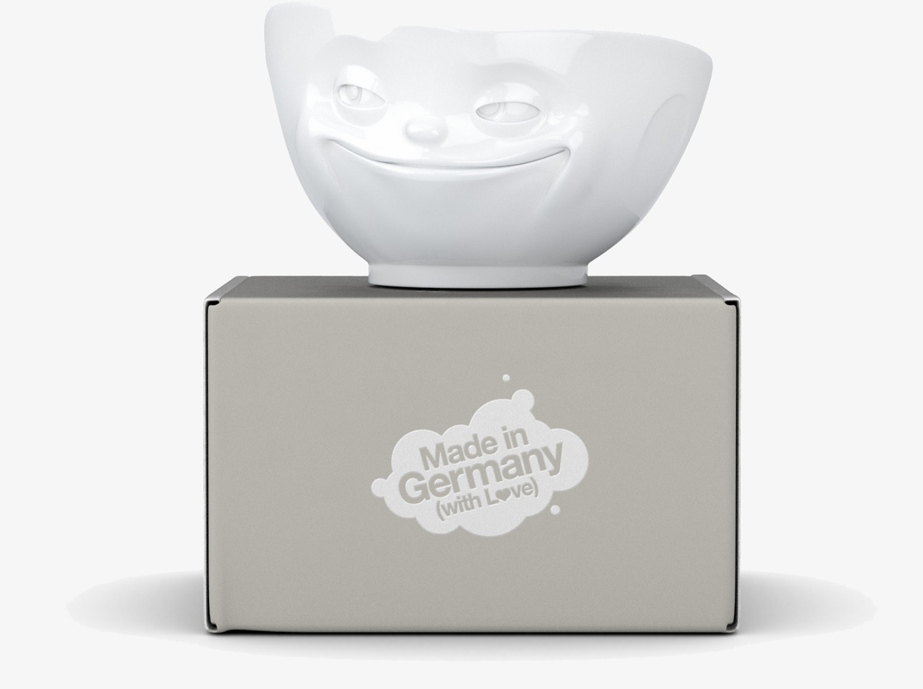 Bild av charmig skål i porslin med unikt ansikte