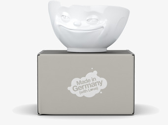 Bild av charmig skål i porslin med unikt ansikte