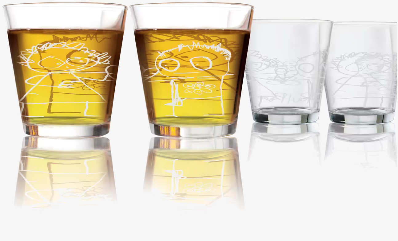 Dricksglas 4-Pack 26 cl från Poul Pava med konstnärlig design