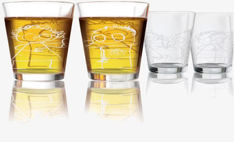 Dricksglas 4-Pack 26 cl från Poul Pava med konstnärlig design