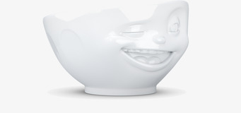 Bild av en unik porslinsskål med lekfullt ansikte