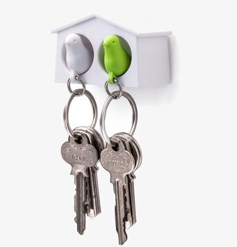 Nyckelring - Duo Sparrow från Propaganda i fågelhus