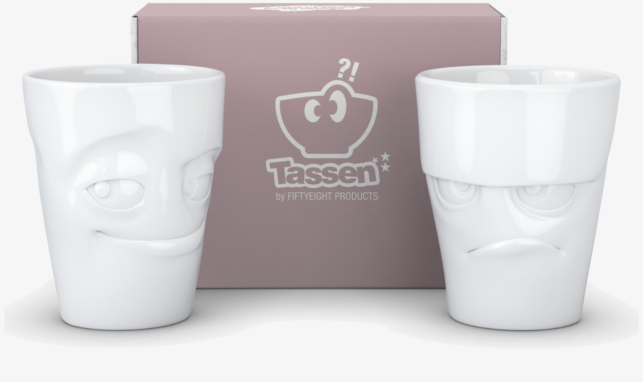 Muggar 2-pack - Butter & Busig Tassen Muggar/koppar i porslin, keramik, papper eller biologiskt material organiskt