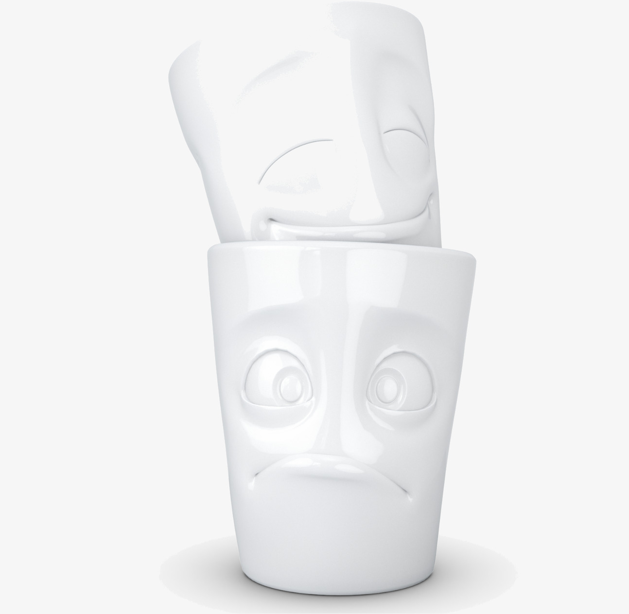 Muggar 2-pack - Glad & Förvånad Tassen Muggar/koppar i porslin, keramik, papper eller biologiskt material organiskt